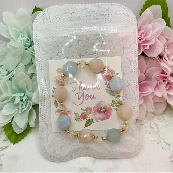 Nature Morganite Crystal Bracelet - Picture 8 of 8